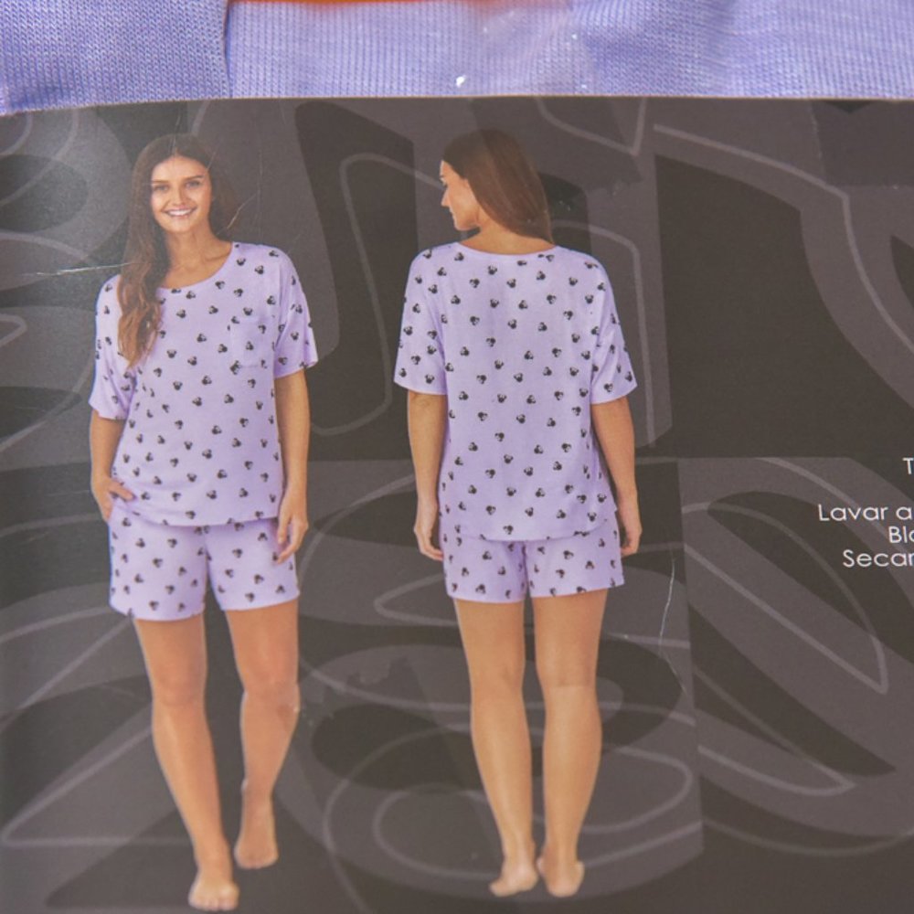 Purple Disney short pajama set with pockets - Picture 4 of 4